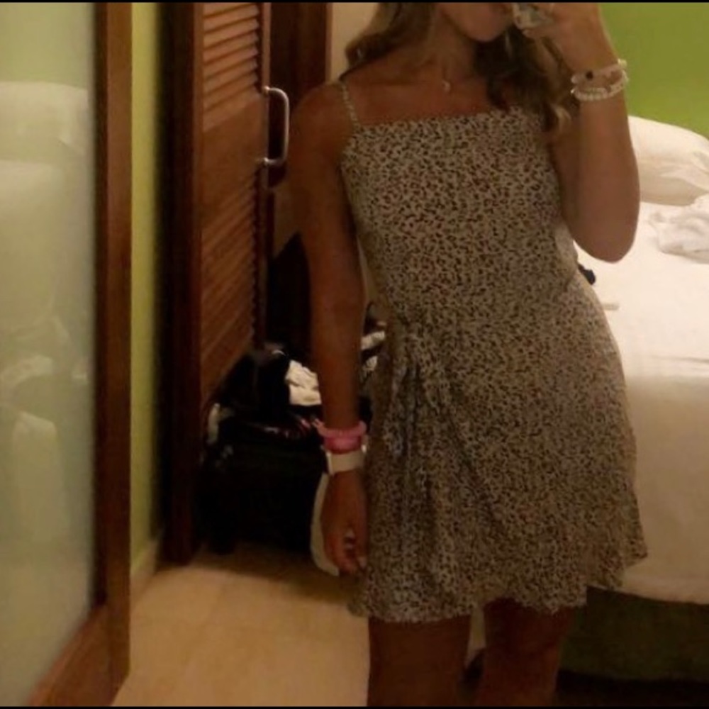 Leopard tie dress